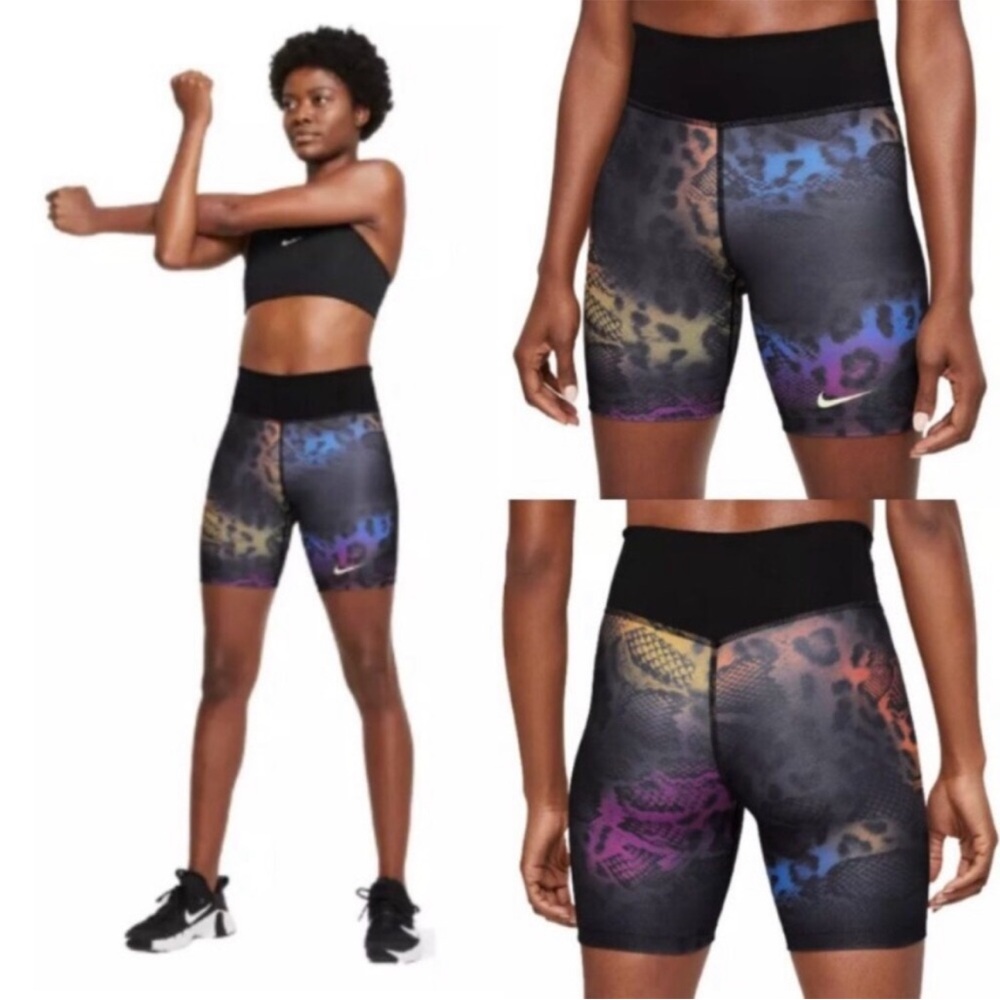 💜 LAST CHANCE Nike Exotic One 7” Dri-Fit Spandex High Rise Bike Shorts